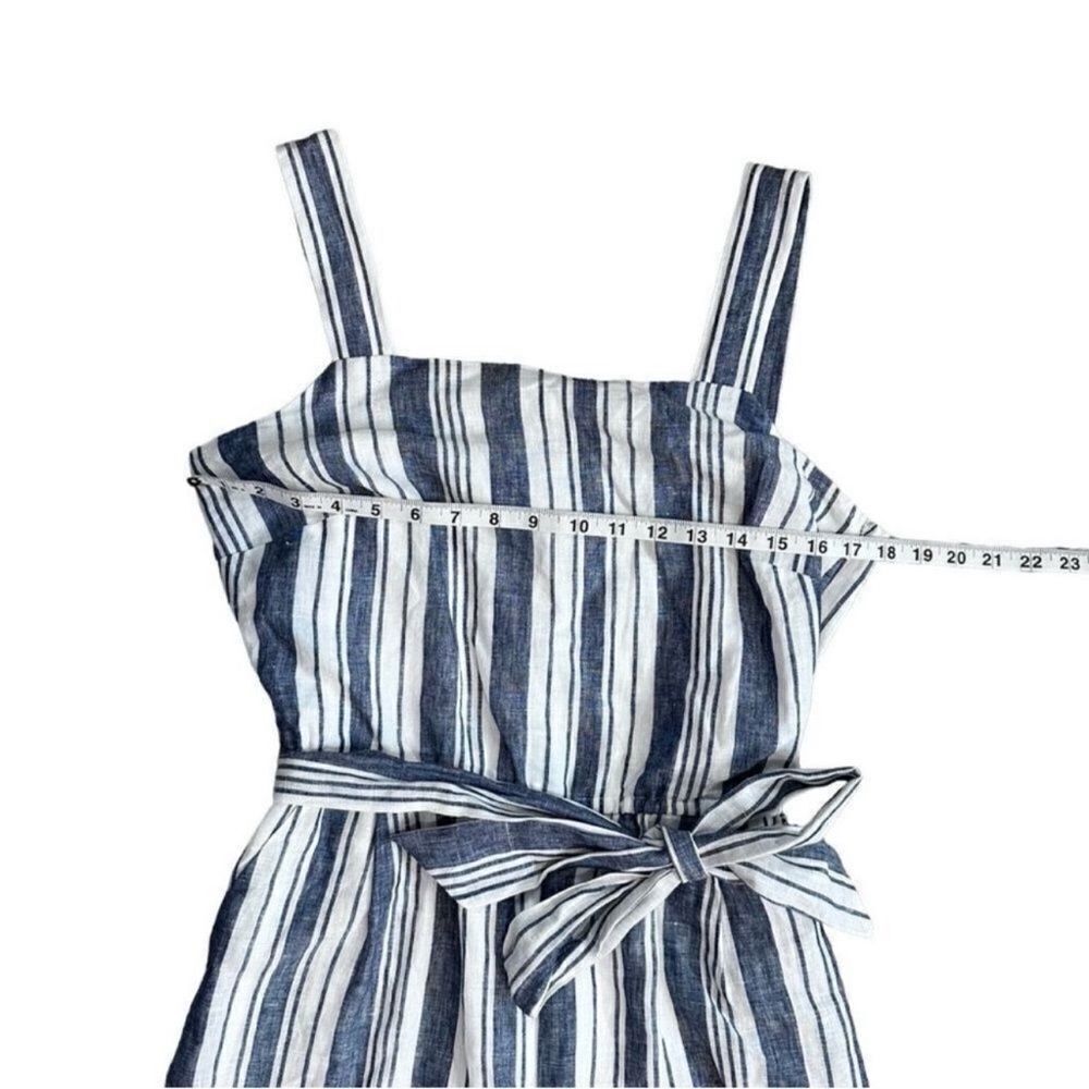 Charter Club Nautical Linen Blend Belted Jumpsuit Size 8 - Picture 10 of 14